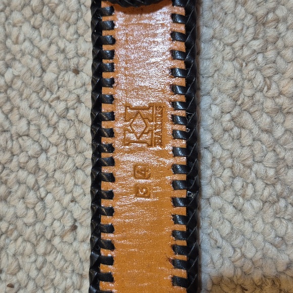 Harris Leather Tooled Belt - Picture 3 of 3